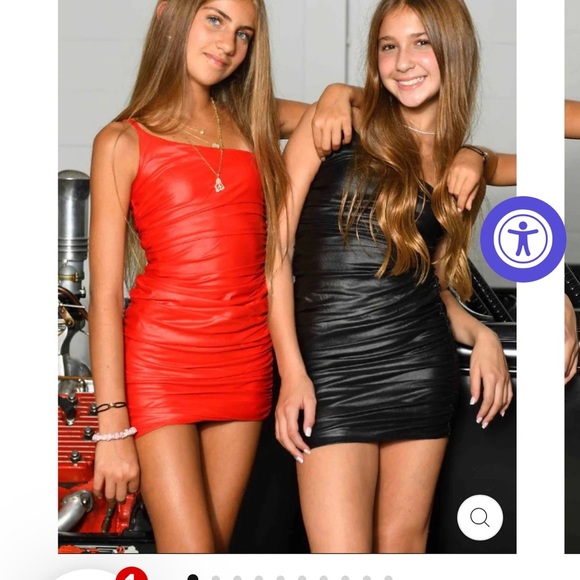 Katie J NYC red one shoulder dress XS - Picture 2 of 4